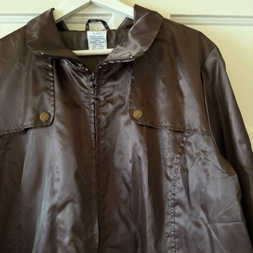 Vintage metallic brown trench coat